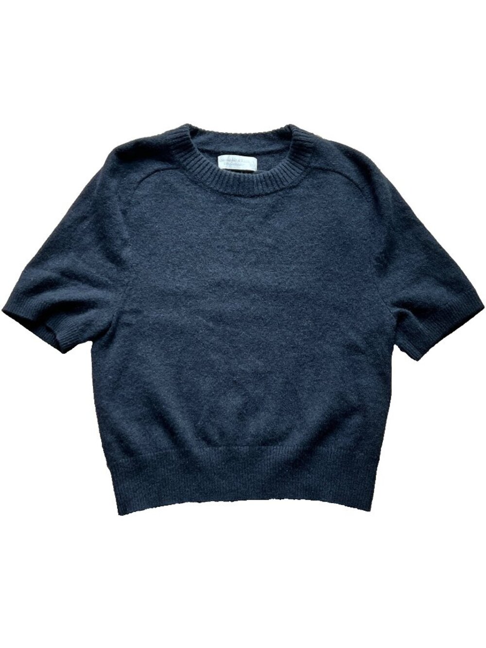 Abercrombie & Fitch Womens Black 100% Cashmere Short Sleeve Sweater Tee Small